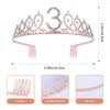 JasperKino 3th Birthday Sash and Tiara Set Rose Gold Birthday