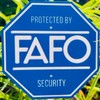 FAFO Security Sign and FENCE BRACKET - Color: HOA Friendly