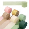 Wedding Party Decorations,6 Rolls Crepe Paper Streamers Roll for Boho
