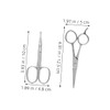 FOMIYES 2pcs Stainless Steel Rounded Nose Hair Scissors Precision -