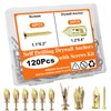 120 PCS Drywall Self Drilling Anchors with Screws Kit, 60