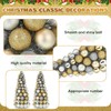 Meooeck 2 Pcs Christmas Ball Tree with Lights 16 Inch