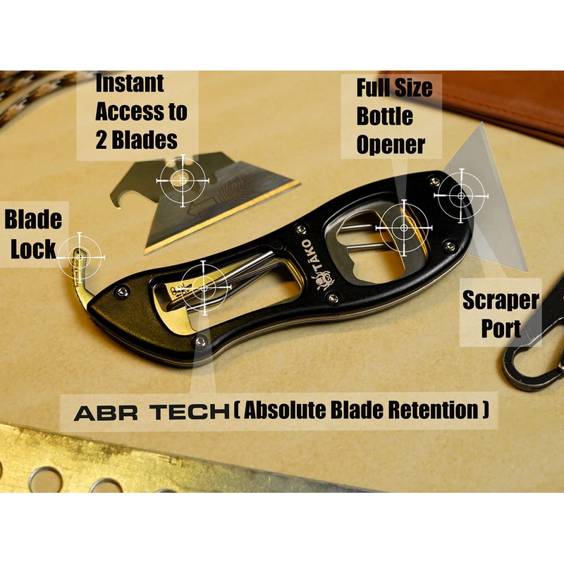 Tako X2- Retractable Utility Knife, Quick Change, Instant Extra Blade