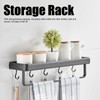 30cm Bathroom Shelf Space Aluminum Wall Mounted Hollow Storage Rack