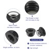 sourcing map 25Pcs M10 Aluminum Alloy Flange Nylon Insert Lock