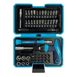 Eclipse Professional Tools ETGRS53PS 53 Piece T-Grip Ratchet Screwdriver & Mini Socket Set