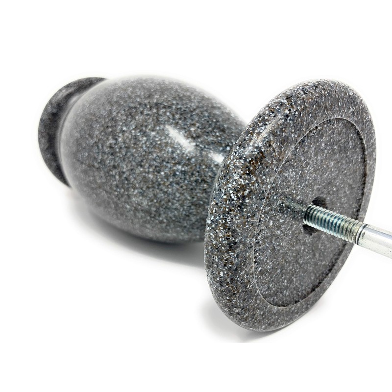 Optimum Memorial Cemetery Flower Vase - Plastic (Black Granite) with