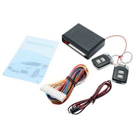 Riloer Car Keyless Entry System Kit with 2 Remote Control Controllers, Vehicle Central Locking Kit to Turn Off and Unlock Cars for Car Rise, CSD405-T237