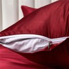 Gezu Duvet Cover 200 x 200 cm, Satin Bordeaux Red