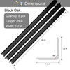 6 Pcs 49" Wall Corner Protector Trim, Black Wood Grain