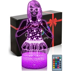 DAHEYMA Heart Hands Mood Lights, Art Enthusiasts Birthday Gifts, 3D LED Lamp Illusion, Unique Room Decor,16 Colors Night Light with Remote Control Dimmable