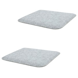IDIMEX Grace Seat Cushion, Pack of 2, Square Felt Fabric Chair Cushion, Comfortable Seat Pad with Nubs, Beautiful Chair Cushion in Grey
