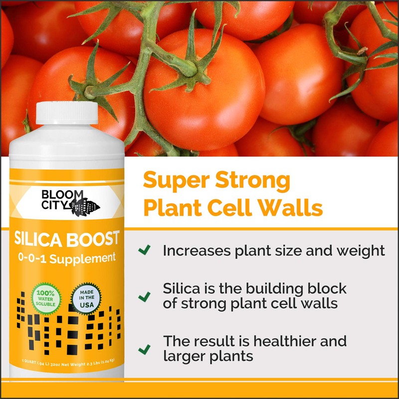 Bloom City Liquid Silica Boost Fertilizer and Supplement, 1/2 Pint