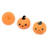CHIWAVA 3PCS 2.4" Funny Pumpkin Latex Dog Toy Set Interactive
