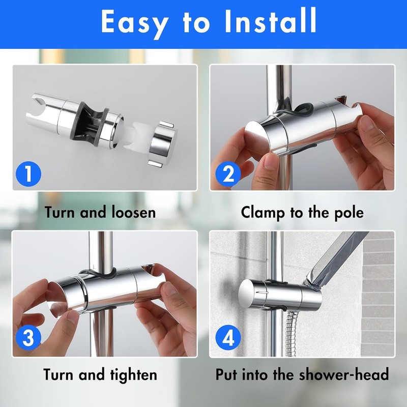 Adjustable Shower Head Holder Shower Holder Bracket Chrome Plated Shower