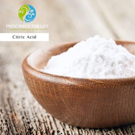 Prescribed For Life Citric Acid Powder, Polvo de Acido Cítrico, Citric Acid for Bath Bombs & Cleaning, USP Grade, Higher Quality Than Food Grade (1kg / 2.2lb)