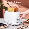 Roter Mond 2 Slice Toaster Retro Stainless Steel with Bagel,