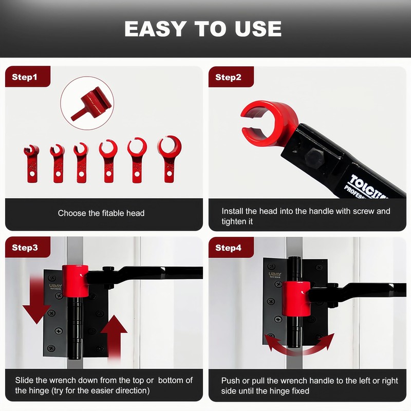 TOLCHENO 6 in 1 Door Hinge Adjustment Tool, Hinge Gap