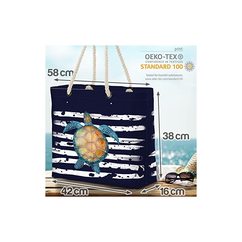 VOID XXL Beach Bag Turtle Shopper Bag 58 x 38