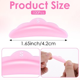 100Pcs Small Lash Lift Pads, Lash Lift Shields, Silicone Reusable for Perm Curls Kits, Lash Lifting Makeup Tool (S Size)