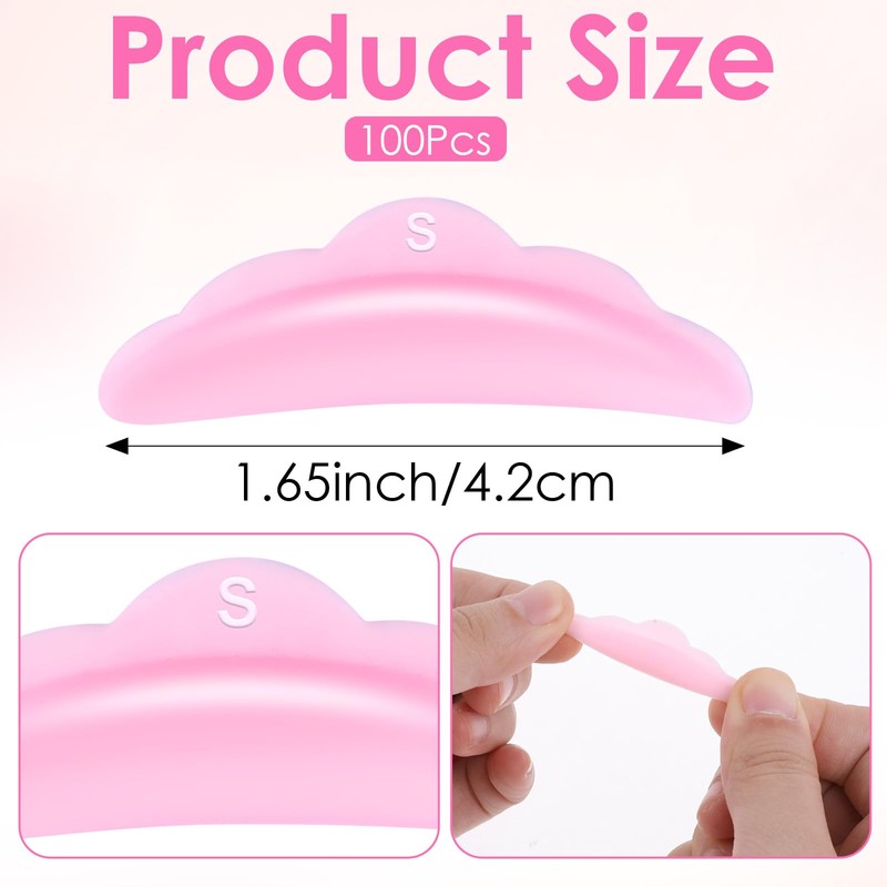 100Pcs Small Lash Lift Pads, Lash Lift Shields, Silicone Reusable