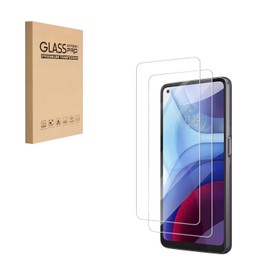 HYGMOCC Displayschutzfolie aus gehärtetem Glas für Motorola MOTO G Power 2021, blasenfrei, 9H-Härte, HD klar, Vollbildabdeckung (2er-Pack)