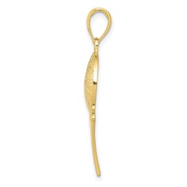 Solid 10k Yellow Gold Basketball and Net Pendant Charm
