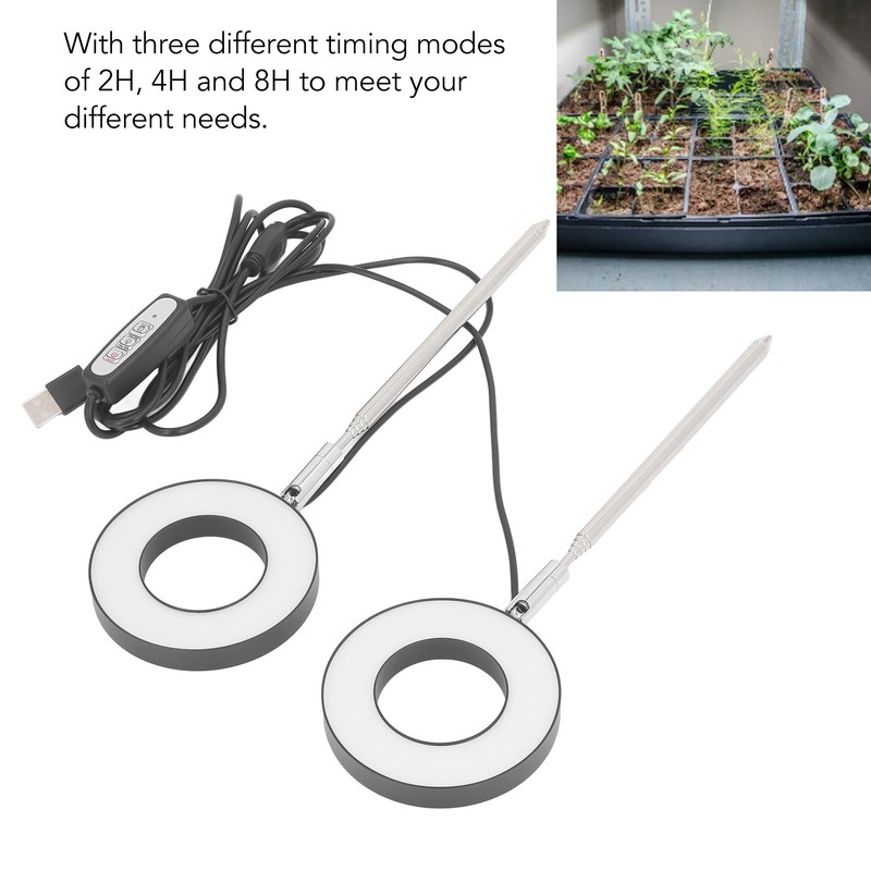 Plant Light Rings Full Spectrum Stretchable 2 Head 4 Speed