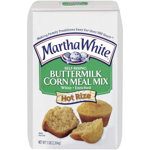 Martha White Self-Rising Buttermilk Corn Meal Mix 5 lb (Pack of 2)