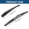 Rear Windshield Wipers Blade Arm Set for Nissan Quest 2005-2009,
