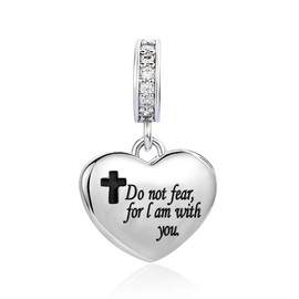 SBI Jewelry Cross Bible Verse Charm for Bracelets Jesus Love God Engraved Isaiah 41:10 Women Girls Grandma Granddaughter Mom Daughter Sister Family Birthday Anniversary Mothers Day