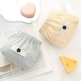 honitty Corduroy Elastic Storage Bag, Portable Popper Organizer, Mini Makeup Bag,Ladies Lipstick Pouch, Large Capacity Wallet, Jewelry Small Objects Storage Organizer.