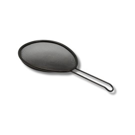 Kevnhaun KDS9189 Stainless Steel Colander, Small, Width 6.3 inches (16 cm), Dishwasher Safe, Handle, Hanging Storage, Strainer, Ramen, PVD Coating, Black