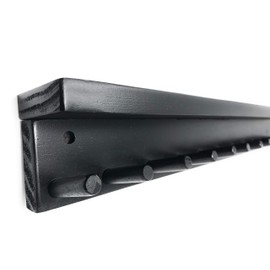 MWCSPORTS Holds 11 Full Size Baseball/Softball Bat 6 Balls Trophy Awards Rack Holder Display Storage and Organization Softball Heavy Duty Hardware Baseball Bat Rack Shelf Holder Wall Mount (Black)