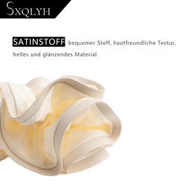 SXQLYH Hair Bobbles Scrunchies Satin for Women, Braided Scrunchie, Three-Dimensional Styling Hair Scrunchie, Soft Elastic Scrunchies, Women's Ponytail Holder, Hair Band for Women, Thick Long Hair