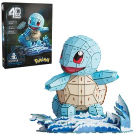 4D Build - Pokémon Schiggy - Detailed 3D Model Kit Made of High-Quality Cardboard, 180 Pieces, Easy to Build, from 12 Years