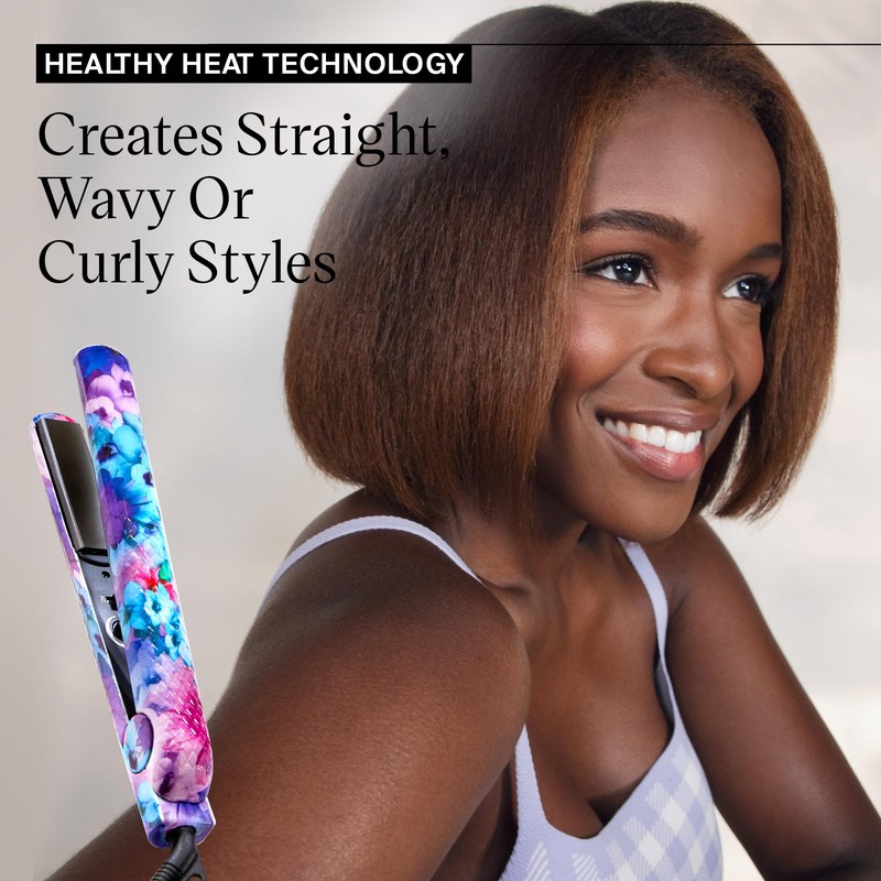 Eva NYC Healthy Heat Ceramic Styling Hair Iron, Flat Iron