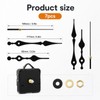 EUQWOSDD Silent Quartz Clock Mechanism Kit, High Torque Long Shaft