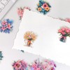 Ychsring Sparkly Botanical Floral Stickers - 50 Pcs Clear PET