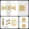 goldenwarm Gold Door Knobs Closet, Zinc Alloy Square Ball Brushed