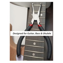 Guitar Fret Removal Pliers, Flat Jaw Fret Puller Tool for Guitar Bass and Ukulele Repair, Spring Loaded Guitar Fret Puller for DIY Guitar Maintenance
