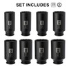 Mayouko 8PCS 1/2" Deep Axle Nut Impact Socket Set, CR-MO,