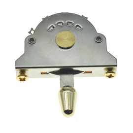 Dopro 3-way Guitar Blade Switch Pickup Selector Switch for ST/Tele/Electric Guitars Plastic Gold Tip