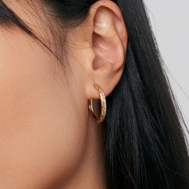 Hey Harper Hoop Earrings For Women Trendy - Lightweight Waterproof & Sweatproof Jewerly