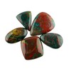CRYSTALIS Wholesale 5pcs Natural Bloodstone Loose Gemstone Bulk Cabochons Jewelry