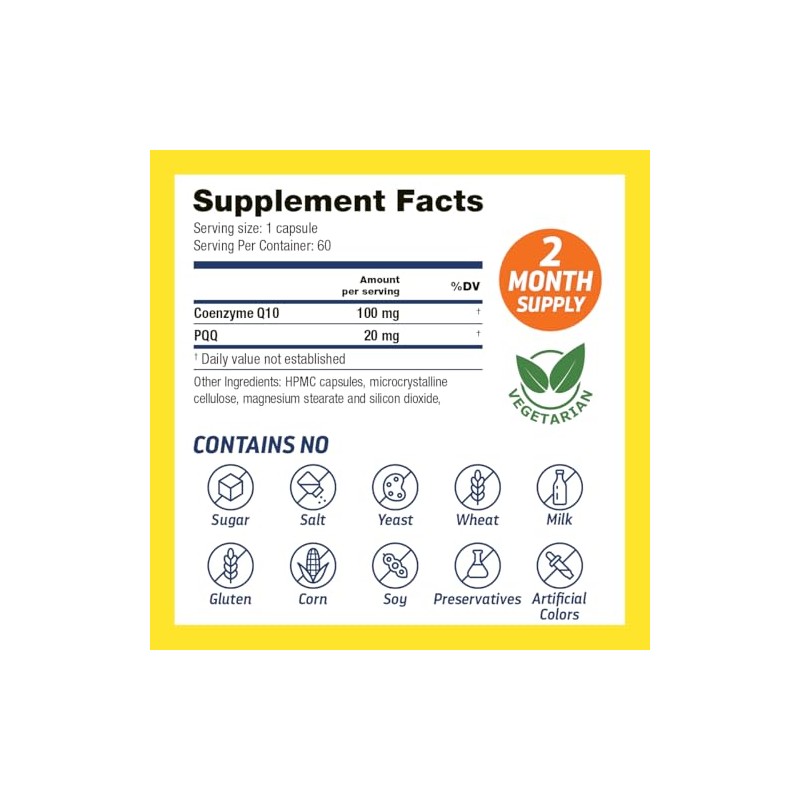 Hope Pqq Pyrroloquinoline Quinone Coq10 Ubiquinol 100 Apoya Factor Crecimiento