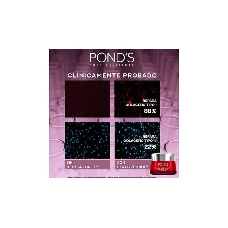 Rutina Ponds Hexyl Retinol Antiedad Serum + Crema Dia/noche