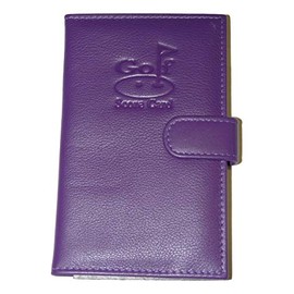 Mala Leather Golf Scorecard Holder - UK and European style (Purple)