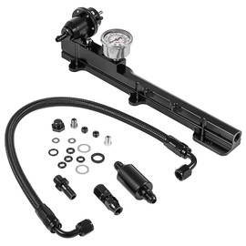 Endxedo Fuel Rail Kit B-Series Swapped Engines with Fuel Pressure Regulator Gauge Fuel Bore Size Fuel Rail Kit