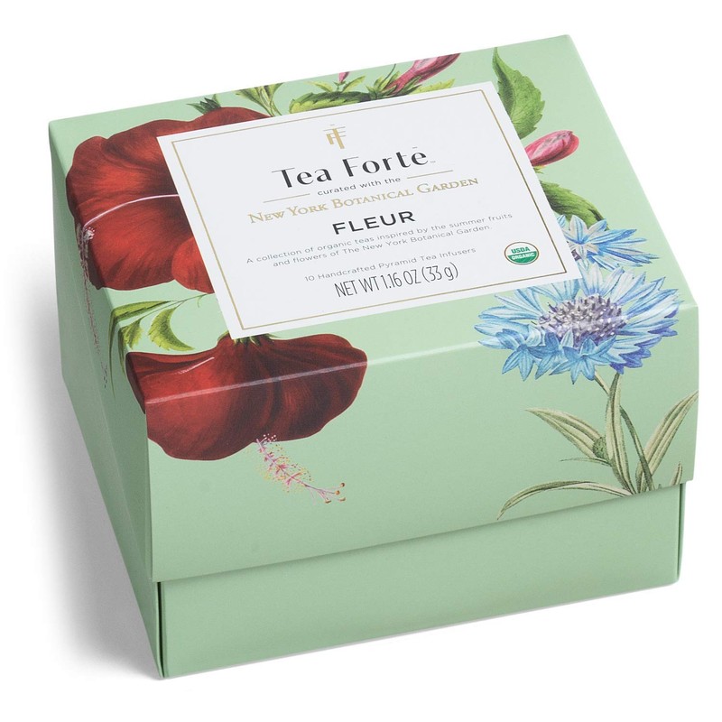 Tea Forte Fleur 3-Piece Premium Tea Gift Set with Pale